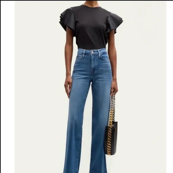 Frame Le Slim Palazzo Raw After Blue Jeans size 27 - Picture 15 of 15